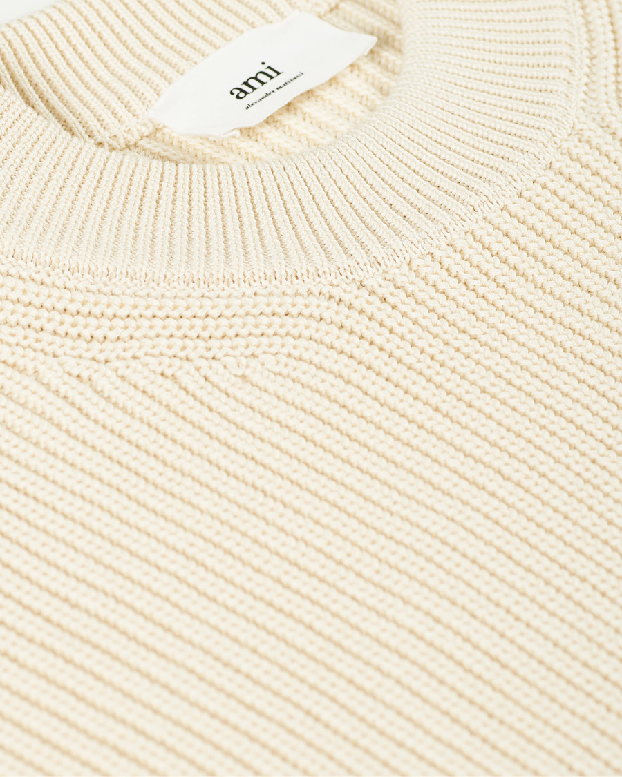 Herre | Gensere | AMI | Rib Stitch Sailor Sweater Off White