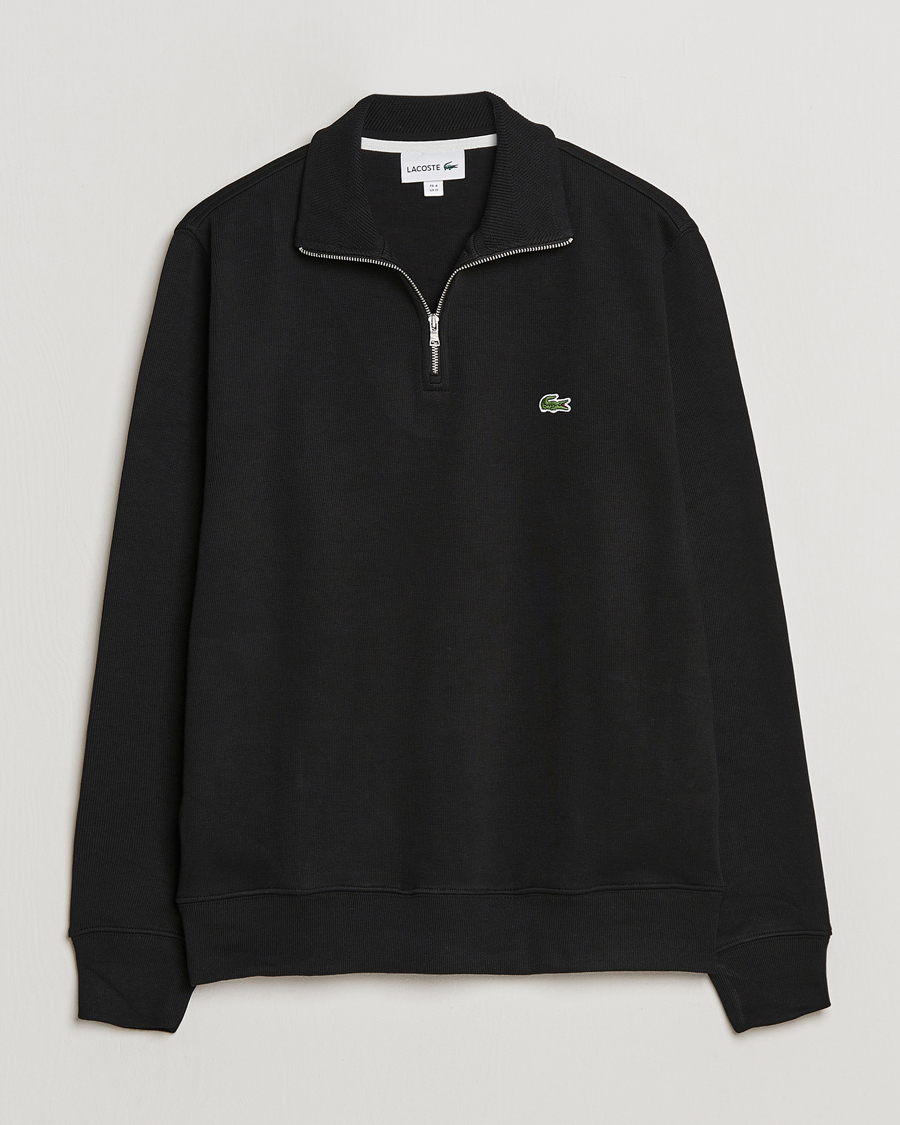 Herre | Gensere | Lacoste | Rib Interlock Half Zip Black
