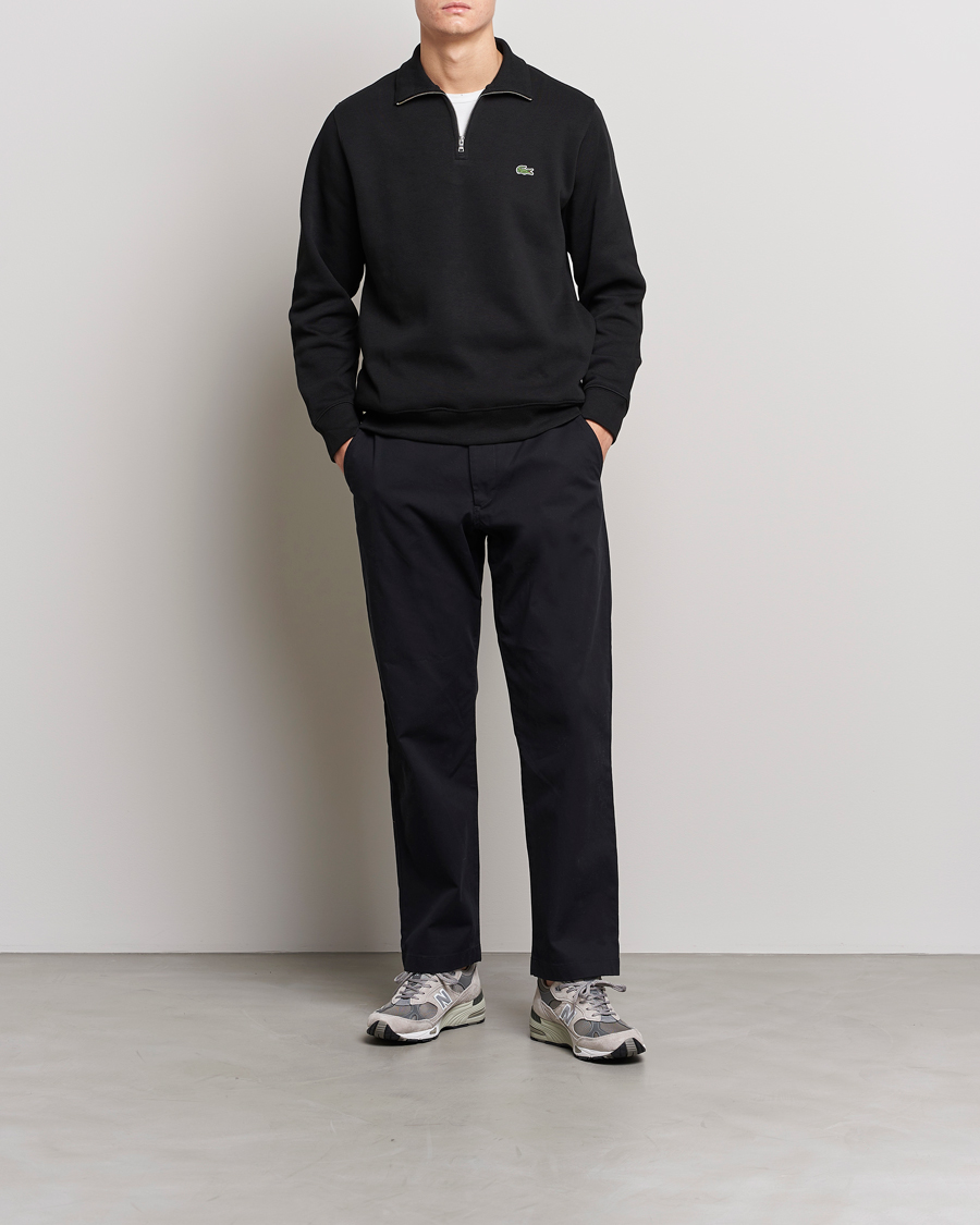 Herre | Gensere | Lacoste | Rib Interlock Half Zip Black