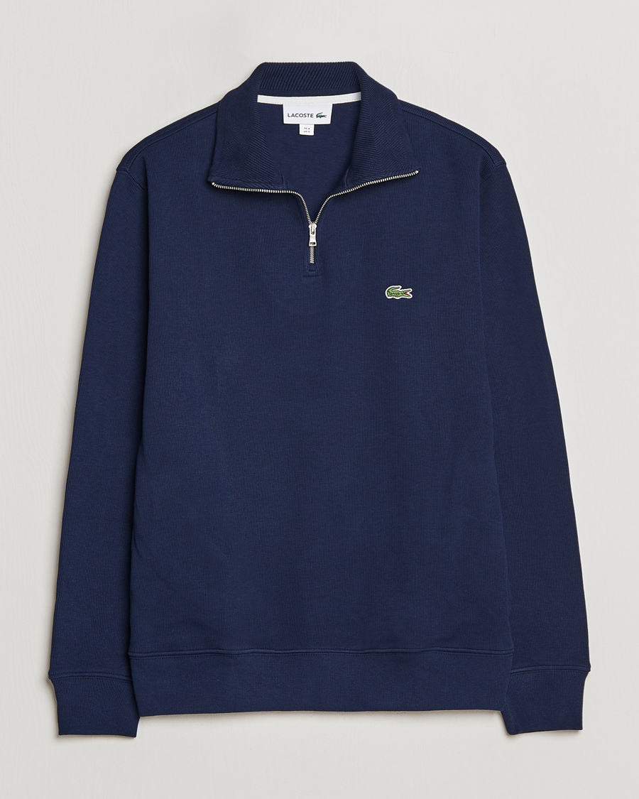 Herre | Gensere | Lacoste | Rib Interlock Half Zip Navy