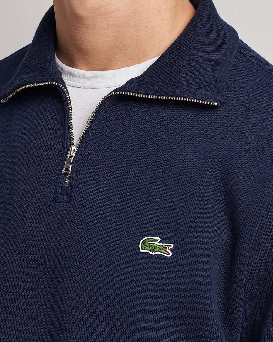 Herre | Gensere | Lacoste | Rib Interlock Half Zip Navy