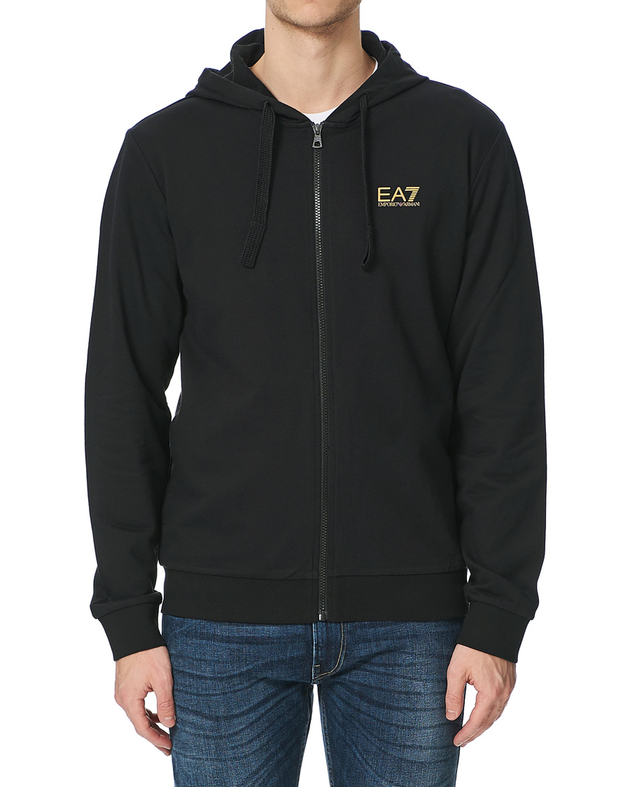 Herre | Gensere | EA7 | Train Core Full Zip Hoodie Black/Gold