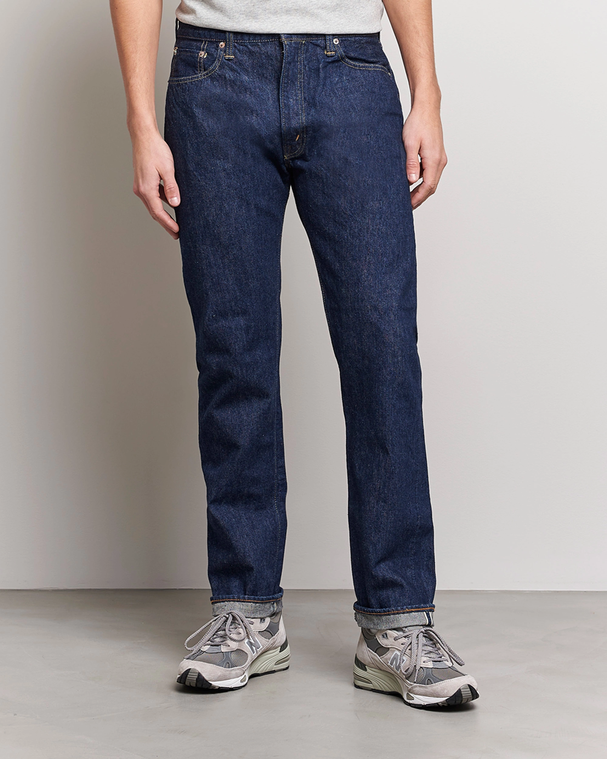Herre | Straight leg | orSlow | Tapered Fit 107 Selvedge Jeans One Wash