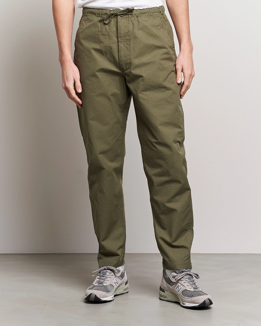 Herre | Drawstringbukser | orSlow | New Yorker Pants Army Green