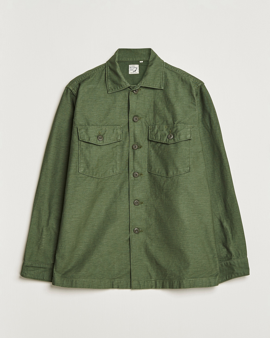 Herre |  | orSlow | Cotton Sateen US Army Overshirt Army Green