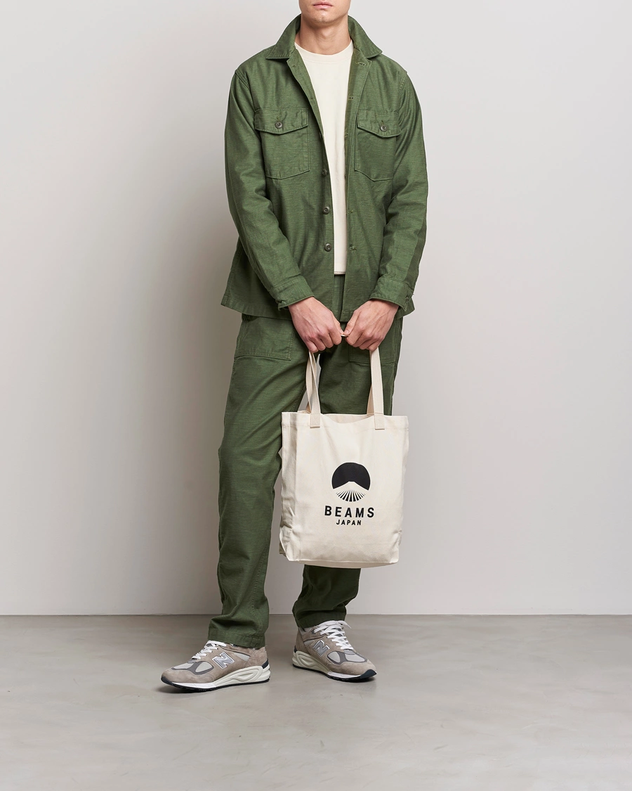Herre | Skjorter | orSlow | Cotton Sateen US Army Overshirt Green