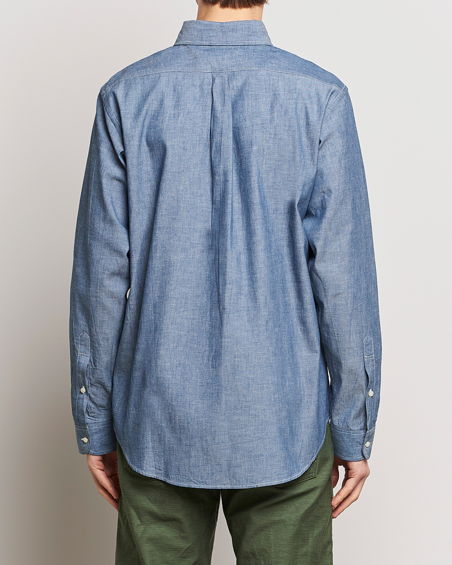 Herre | Skjorter | orSlow | Denim Button Down Shirt Light Blue