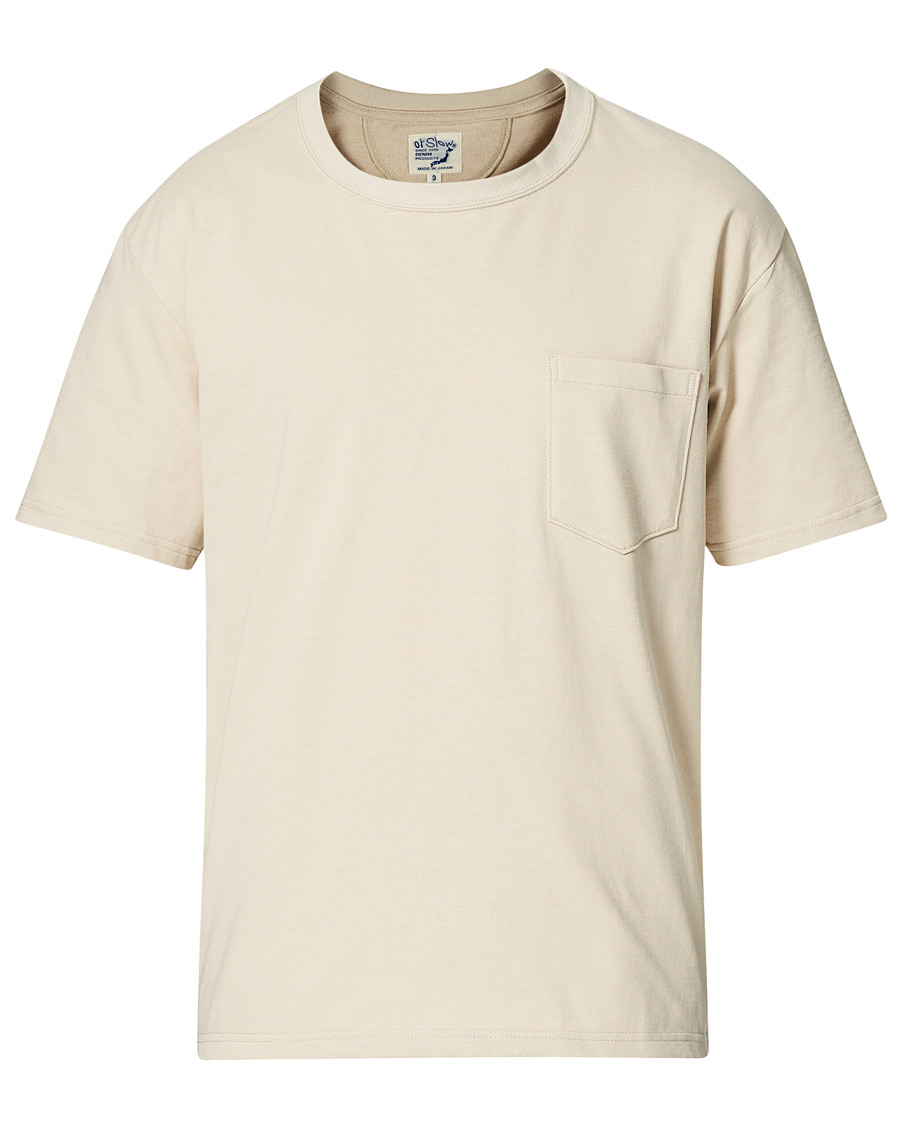 Herre | T-Shirts | orSlow | Military Pocket Tee Beige