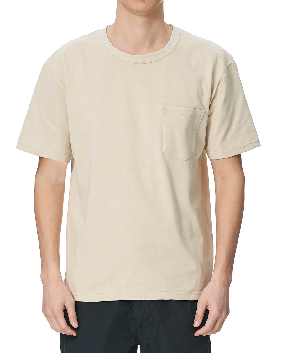 Herre | T-Shirts | orSlow | Military Pocket Tee Beige