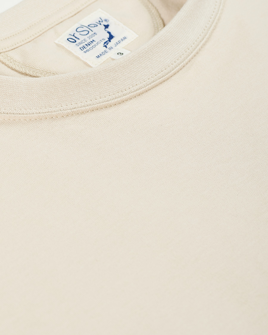 Herre | T-Shirts | orSlow | Military Pocket Tee Beige