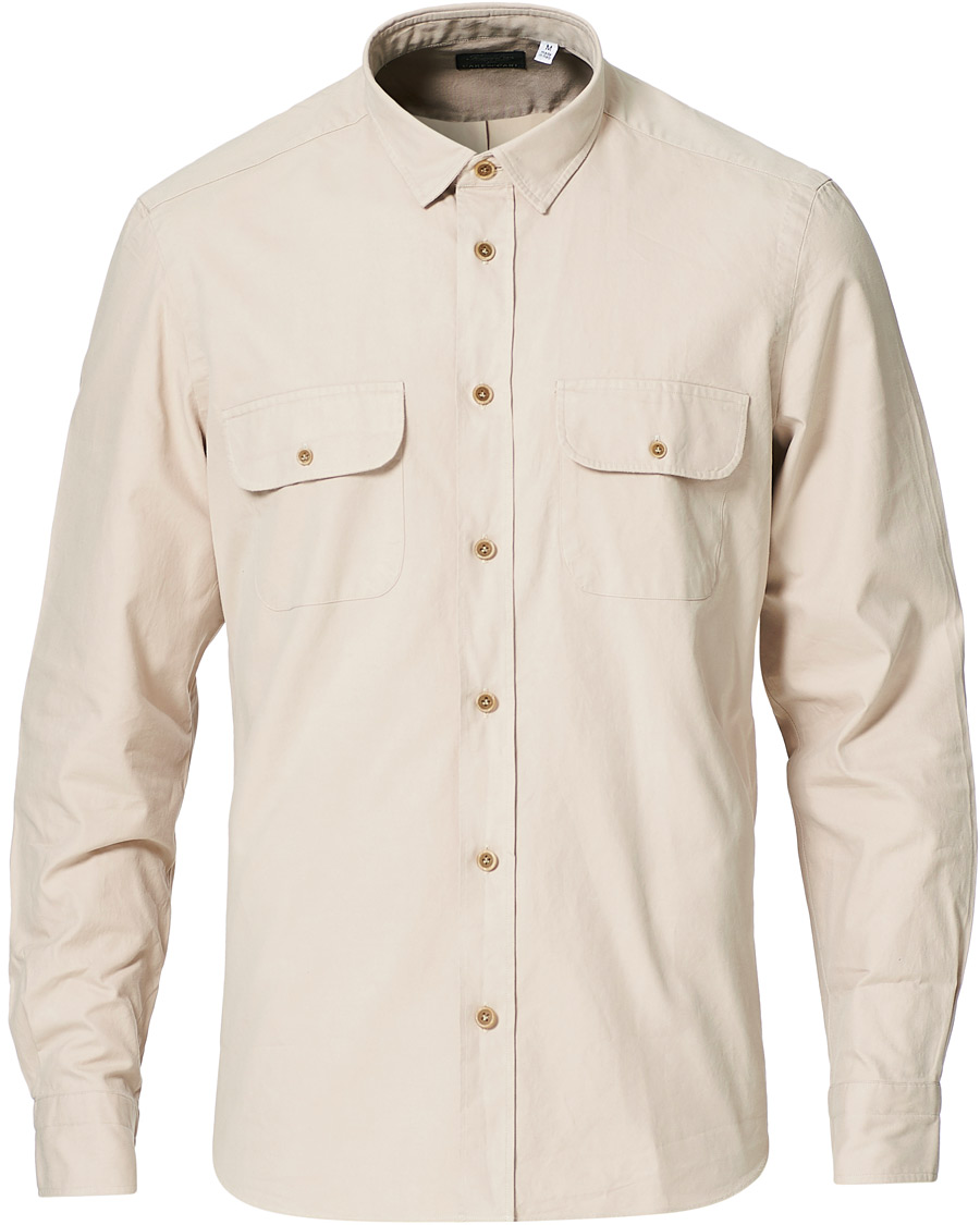 Herre | Skjorter | Finamore Napoli | Clark Overshirt Latte
