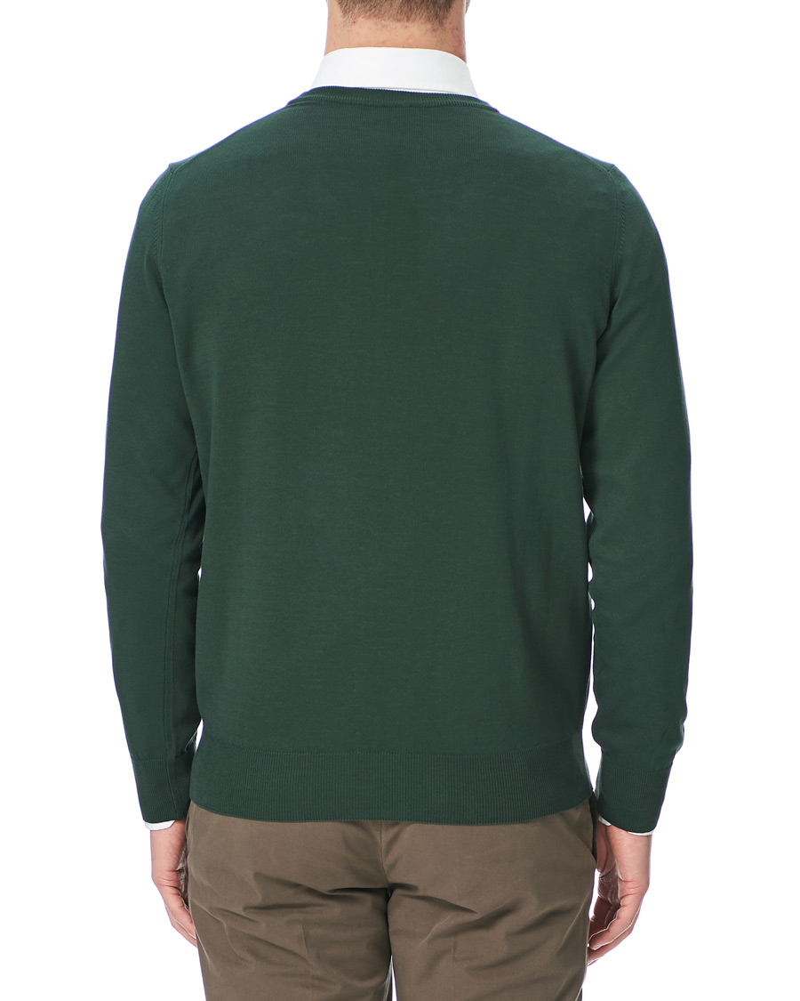 Herre | Gensere | Canali | Cotton Crew Neck Bottle Green
