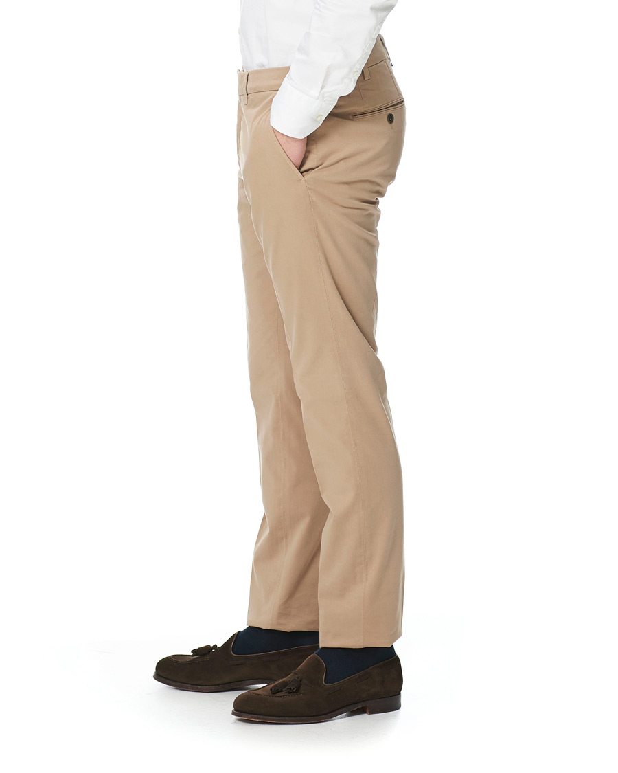 Herre | Bukser | Canali | Cotton Stretch Chinos Beige