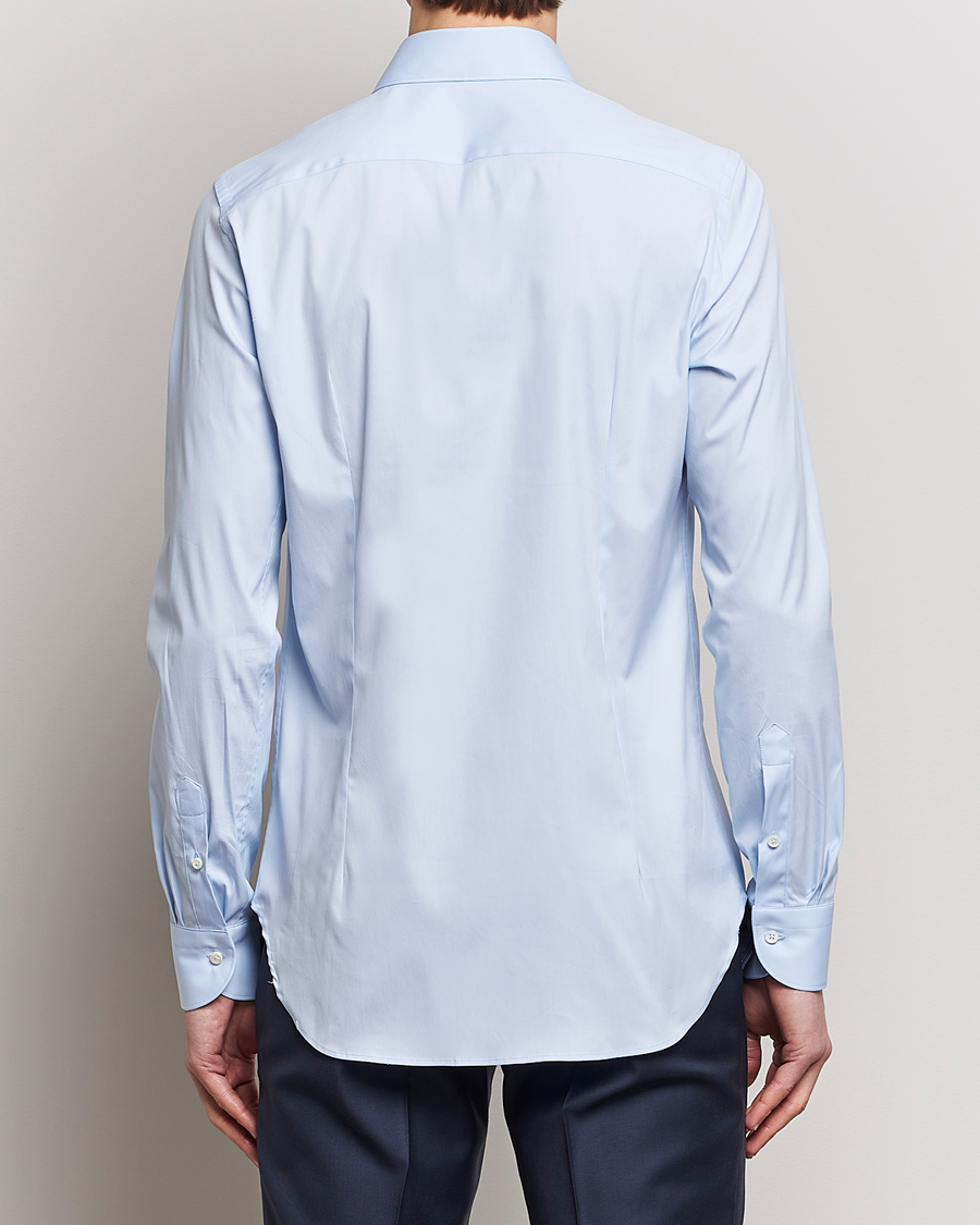 Herre | Skjorter | Canali | Slim Fit Cotton/Stretch Shirt Light Blue