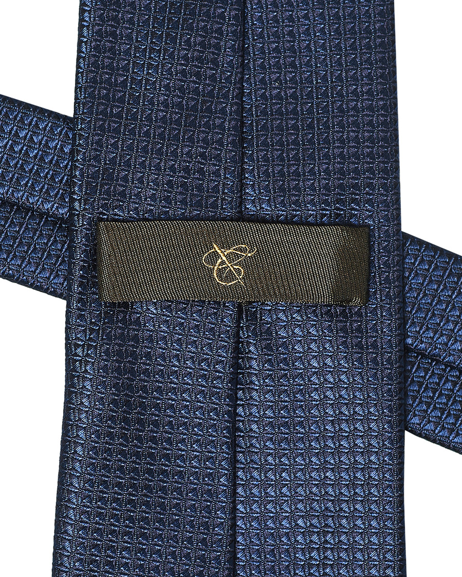 Herre | Canali Structured Silk Tie Navy 8 cm | Canali | Structured Silk Tie Navy 8 cm