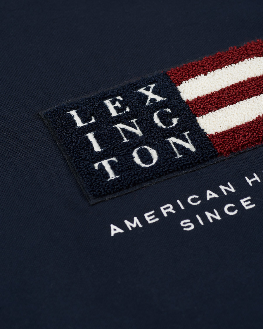 Herre | Gensere | Lexington | Barry Cotton Flag Sweatshirt Dark Blue