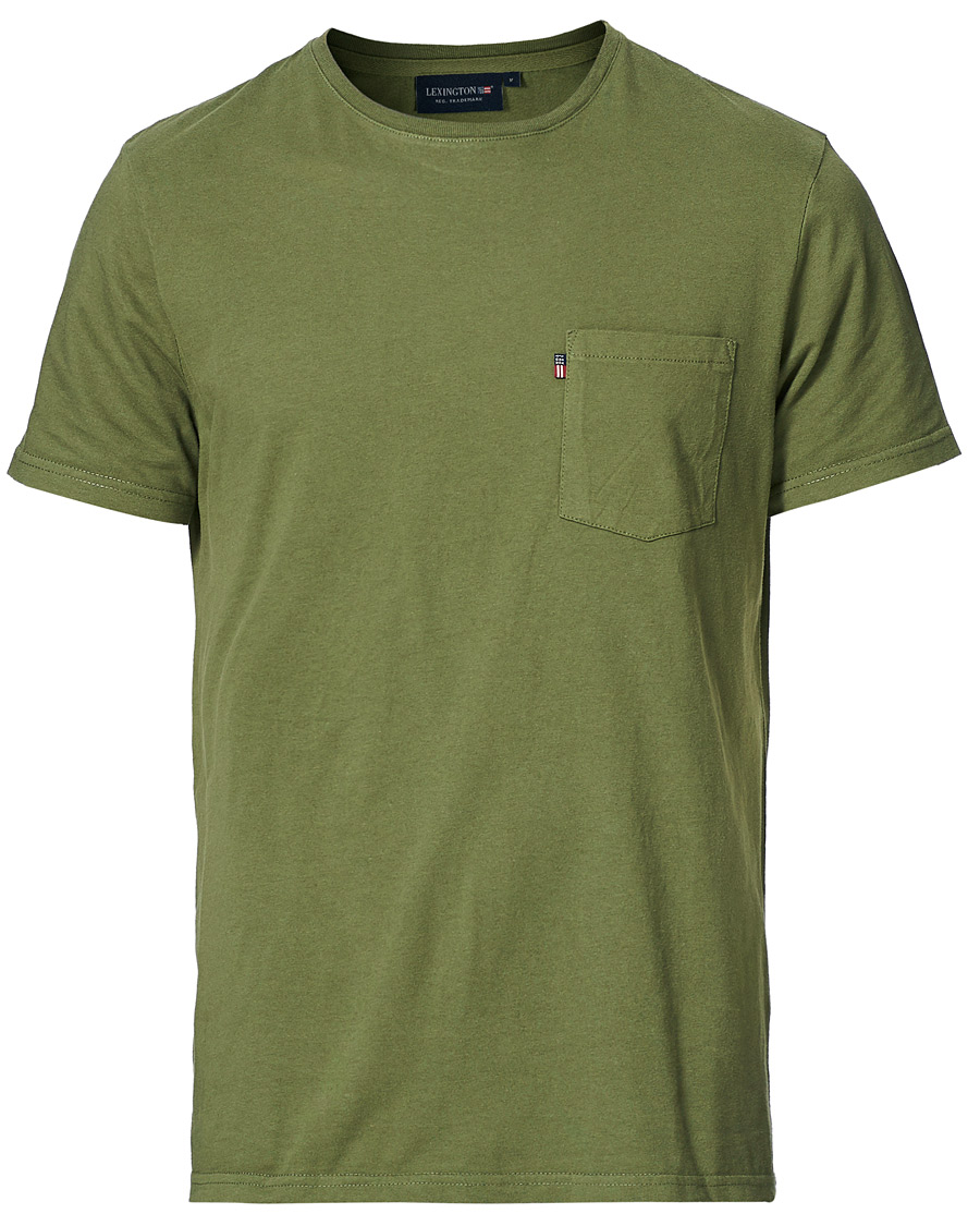 Herre | T-Shirts | Lexington | Travis Pocket Crew Neck Tee Green