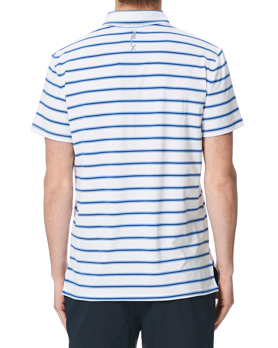 Herre | Pikéer | RLX Ralph Lauren | Airflow Stripe Polo Pure White/Blue