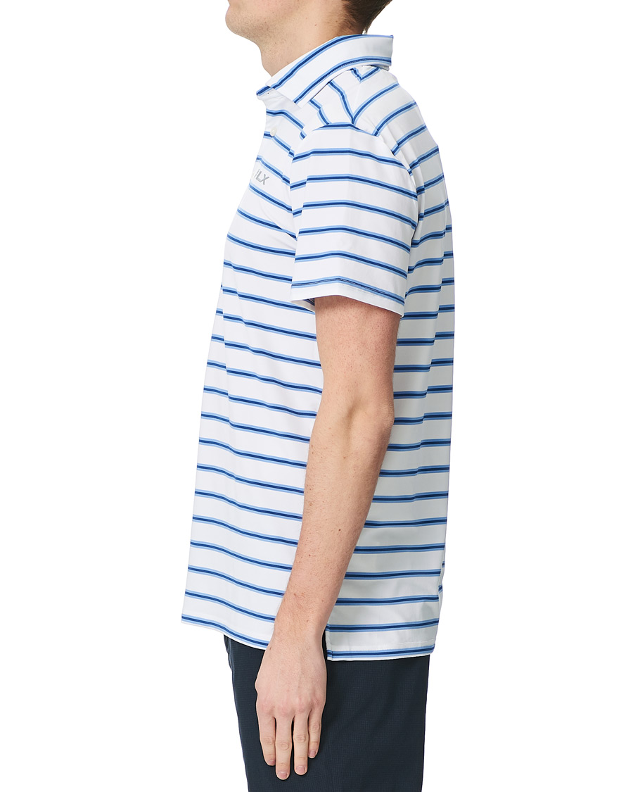 Herre | Pikéer | RLX Ralph Lauren | Airflow Stripe Polo Pure White/Blue