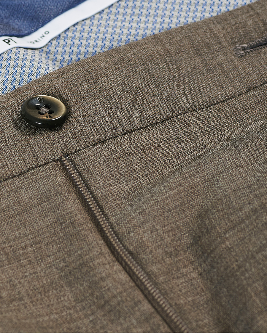 Herre | Bukser | PT01 | Gentleman Fit Wool Trousers Light Brown