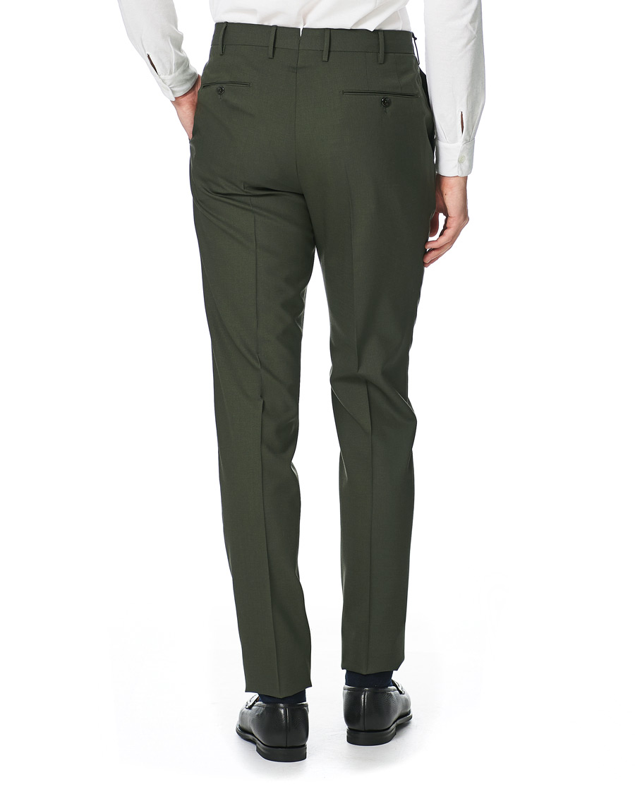 Herre | Bukser | PT01 | Gentleman Fit Wool Trousers Dark Green