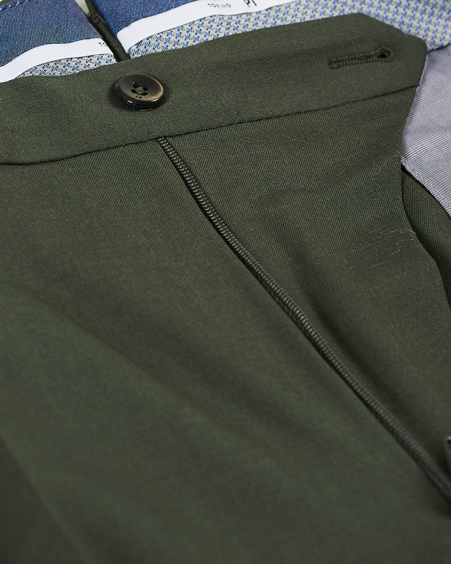 Herre | Bukser | PT01 | Gentleman Fit Wool Trousers Dark Green