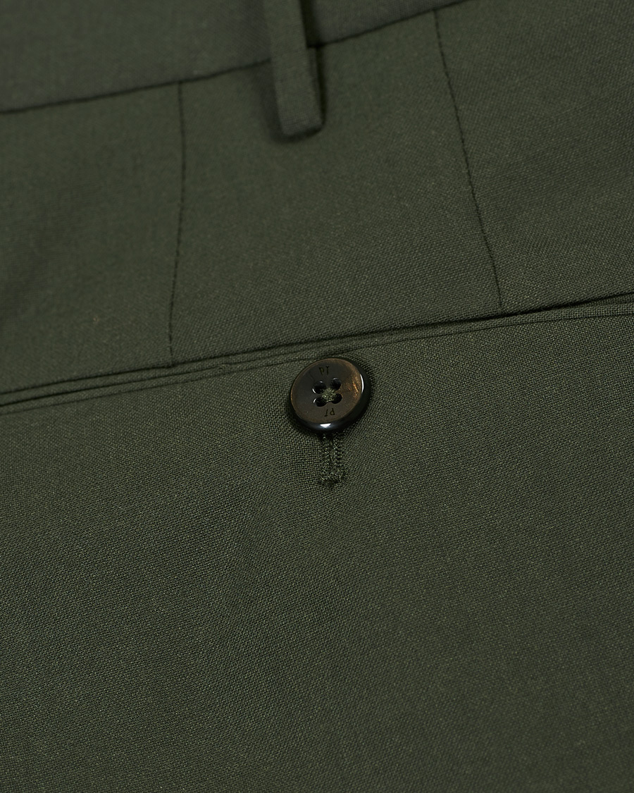 Herre | Bukser | PT01 | Gentleman Fit Wool Trousers Dark Green
