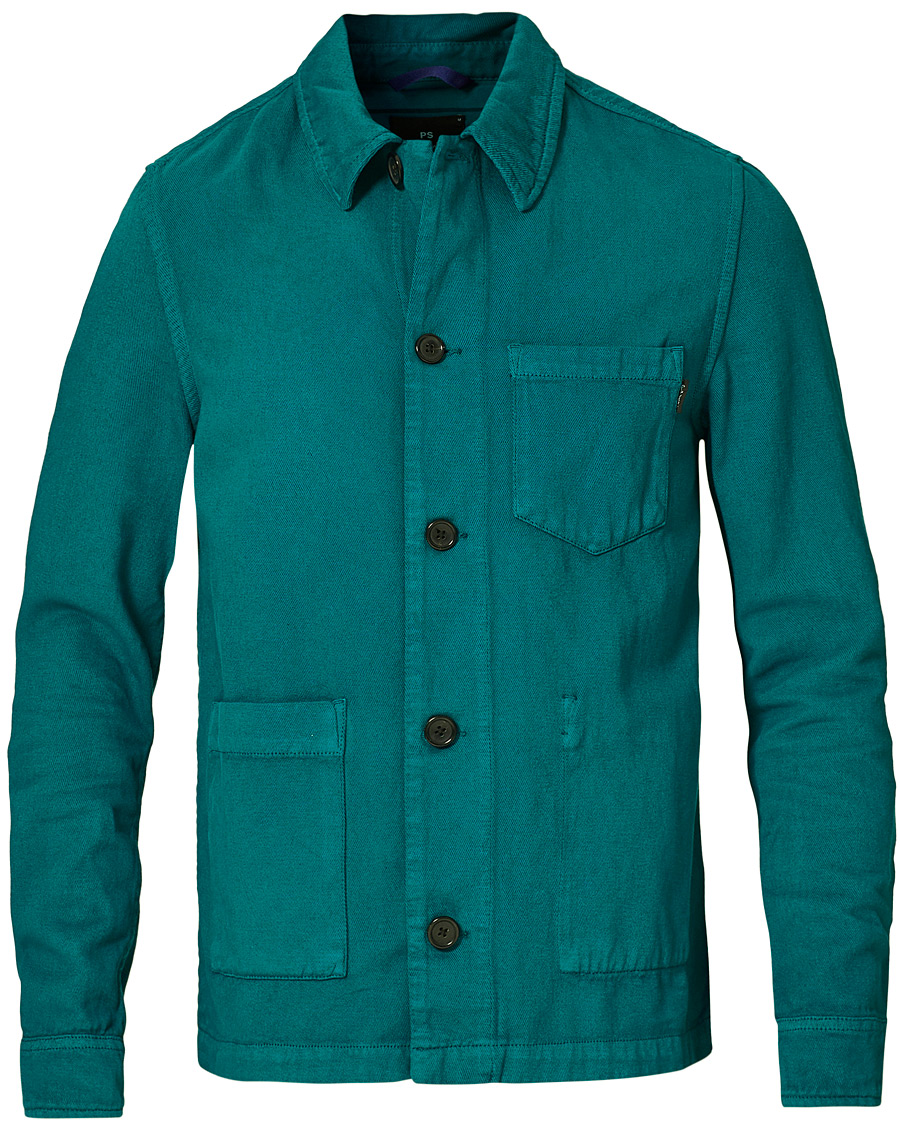 Herre | Skjorter | PS Paul Smith | Cotton/Linen Overshirt Petrol