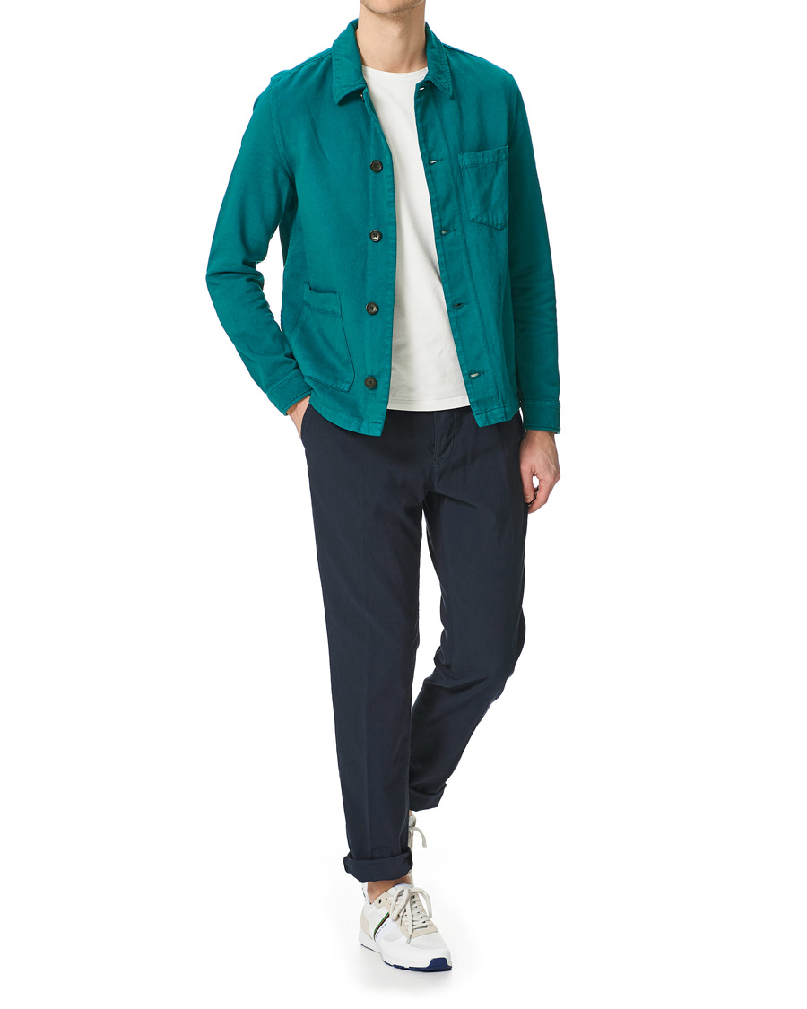 Herre | Skjorter | PS Paul Smith | Cotton/Linen Overshirt Petrol