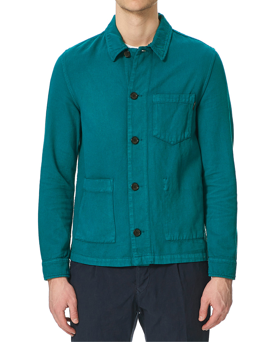 Herre | Skjorter | PS Paul Smith | Cotton/Linen Overshirt Petrol
