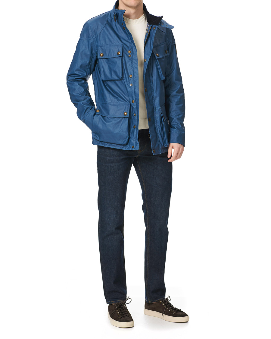 Herre | Jakker | Belstaff | Fieldmaster Waxed Jacket Airforce Blue