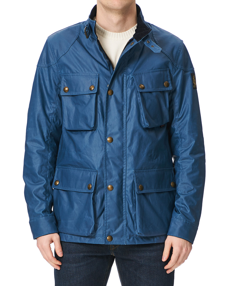Herre | Jakker | Belstaff | Fieldmaster Waxed Jacket Airforce Blue