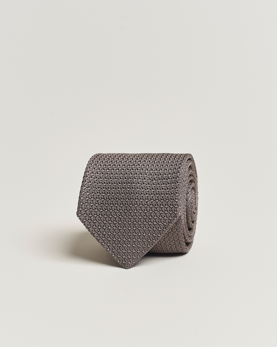 Herre | Amanda Christensen Silk Grenadine 8 cm Tie Grey | Amanda Christensen | Silk Grenadine 8 cm Tie Grey