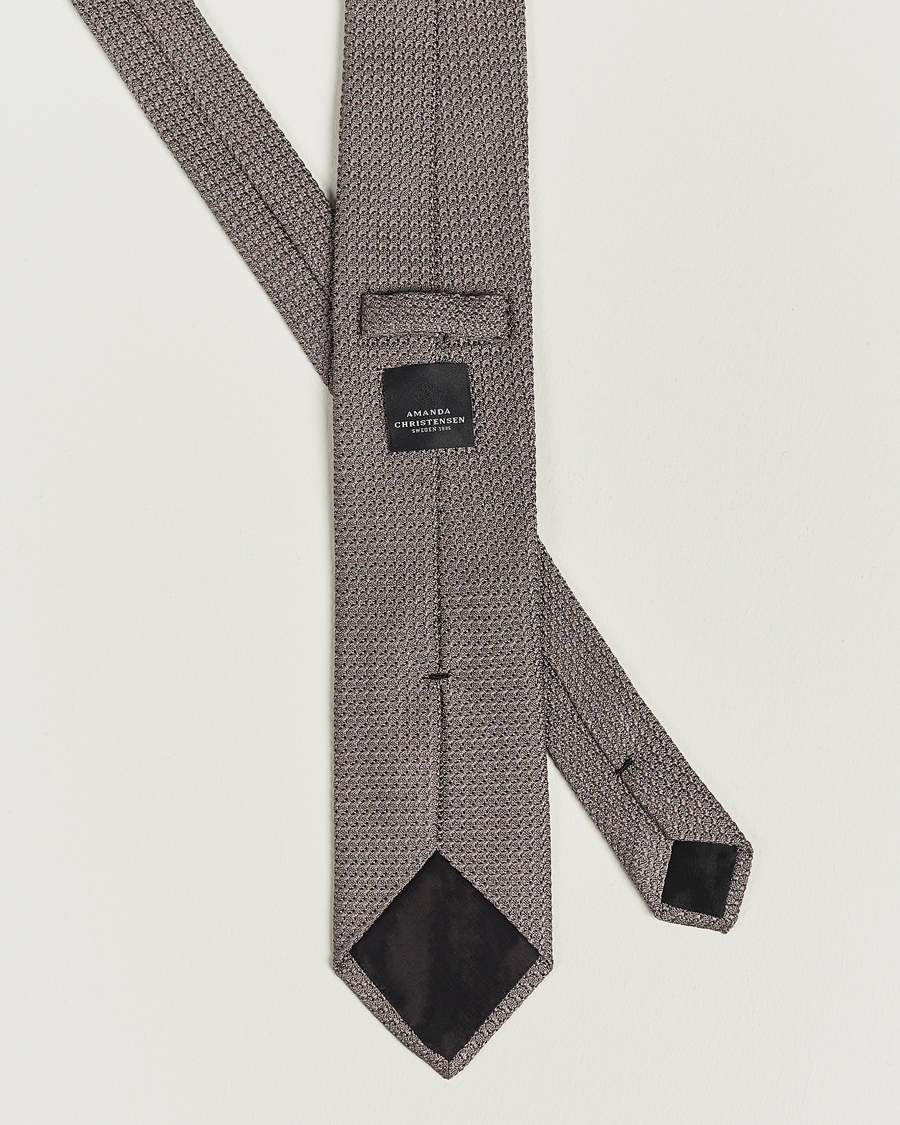 Herre | | Amanda Christensen | Silk Grenadine 8 cm Tie Grey