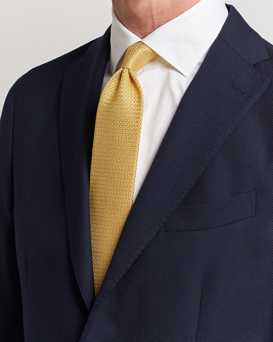 Herre |  | Amanda Christensen | Silk Grenadine 8 cm Tie Lemon