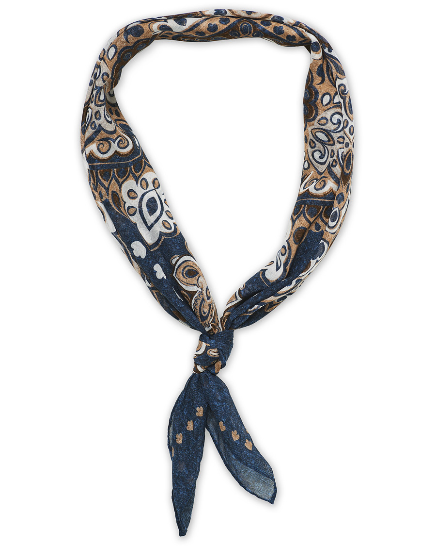 Herre | Amanda Christensen Cotton Large Print Bandana Navy | Amanda Christensen | Cotton Large Print Bandana Navy