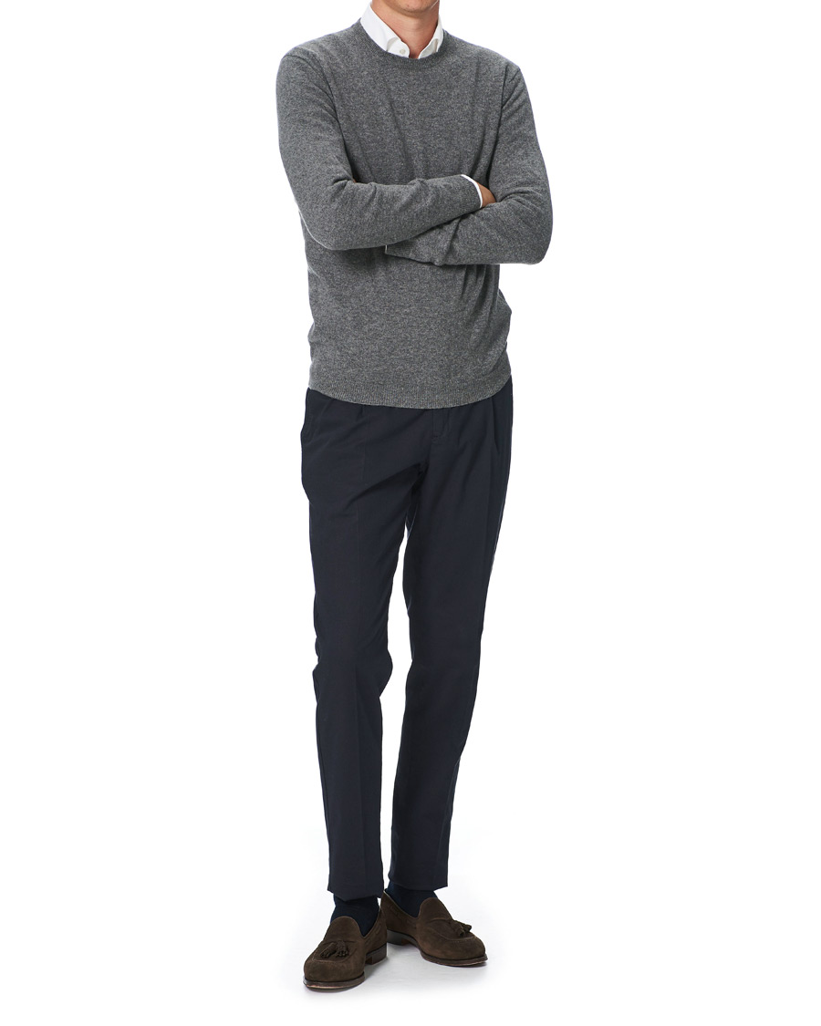 Herre | Gensere | People's Republic of Cashmere | Cashmere Roundneck Heather Grey