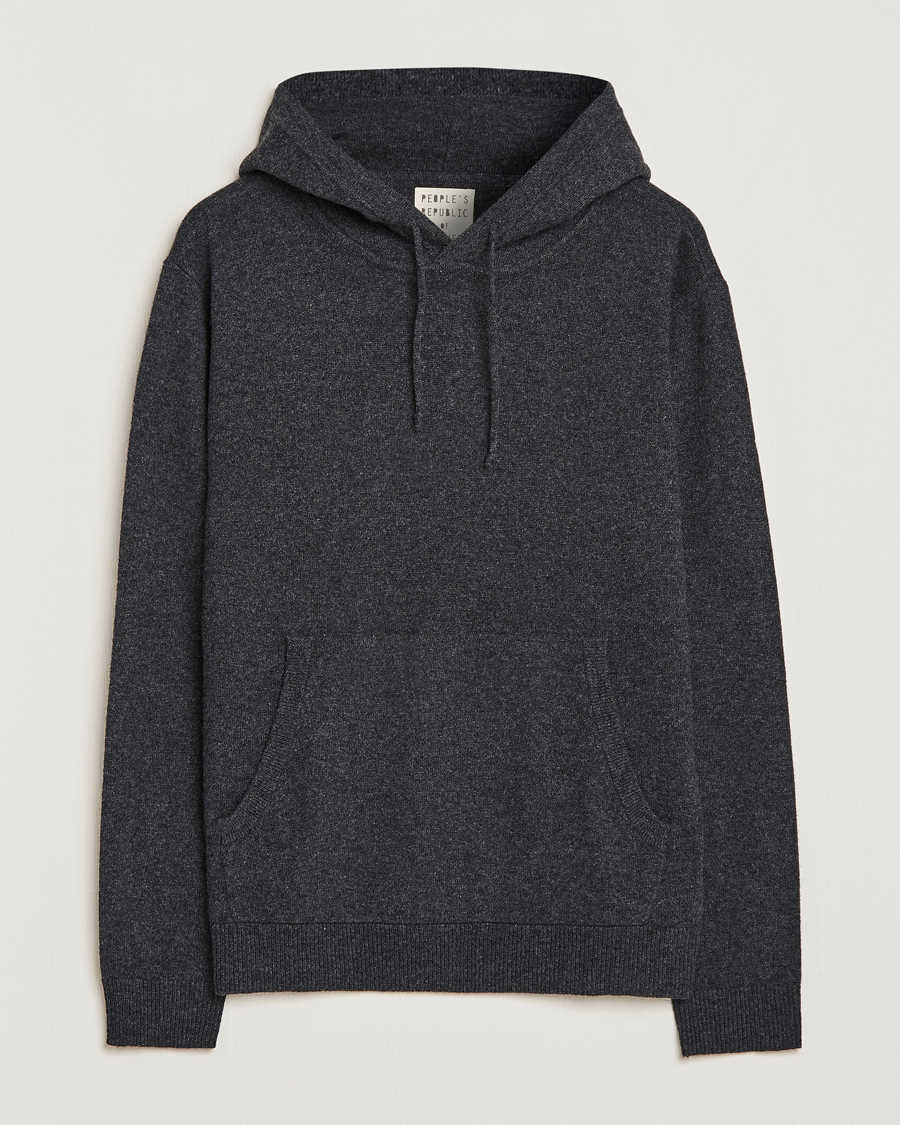 Herre | Gensere | People's Republic of Cashmere | Cashmere Hoodie Dark Grey