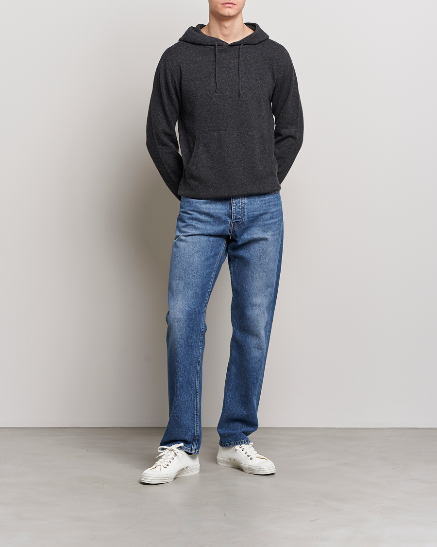Herre | Gensere | People's Republic of Cashmere | Cashmere Hoodie Dark Grey