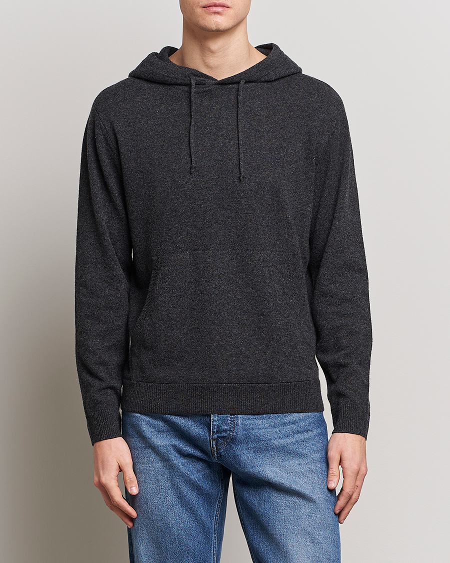 Herre | Gensere | People's Republic of Cashmere | Cashmere Hoodie Dark Grey