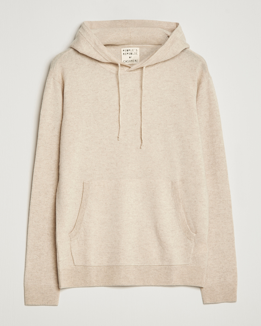 Herre | Gensere | People's Republic of Cashmere | Cashmere Hoodie Oatmilk