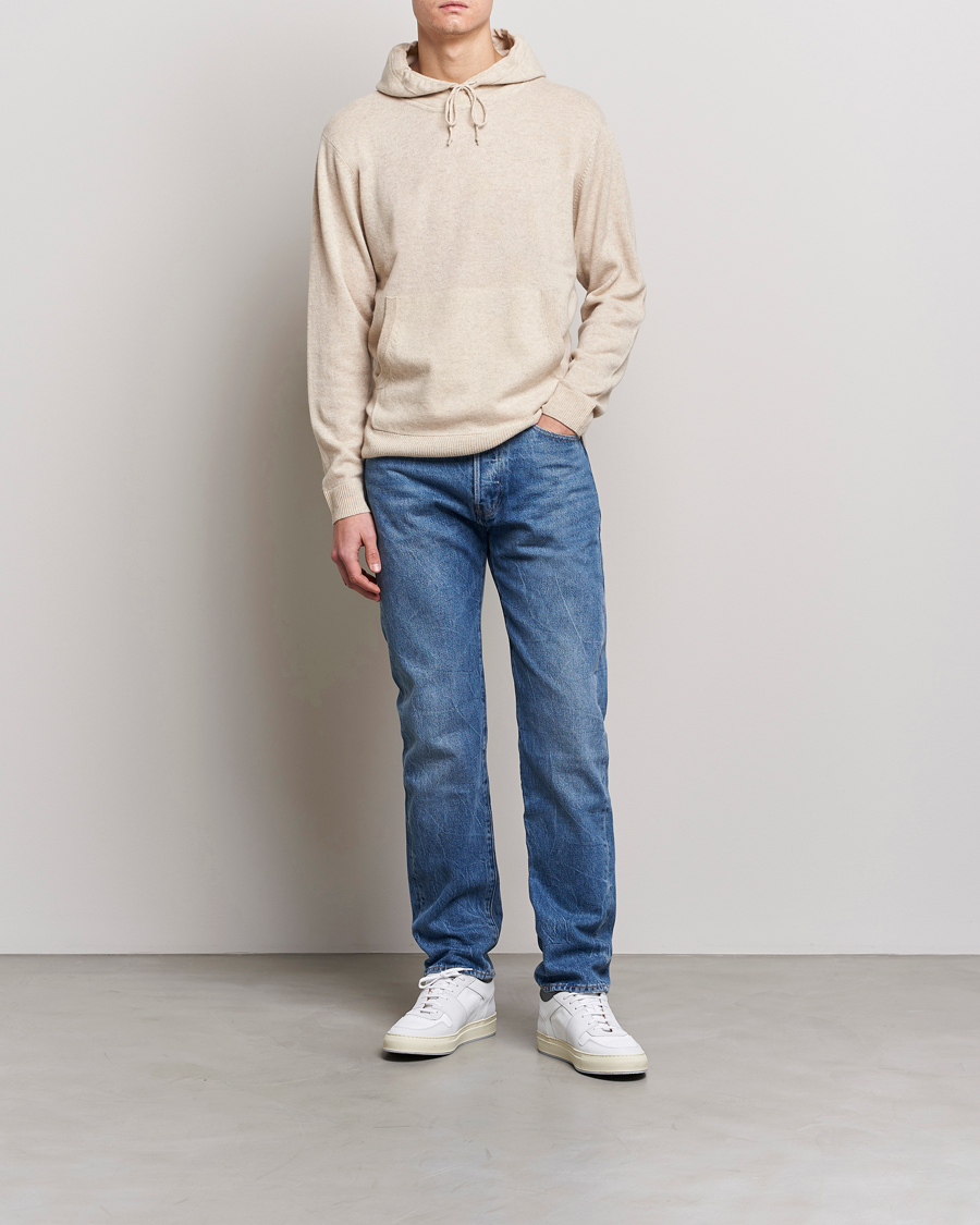 Herre | Gensere | People's Republic of Cashmere | Cashmere Hoodie Oatmilk