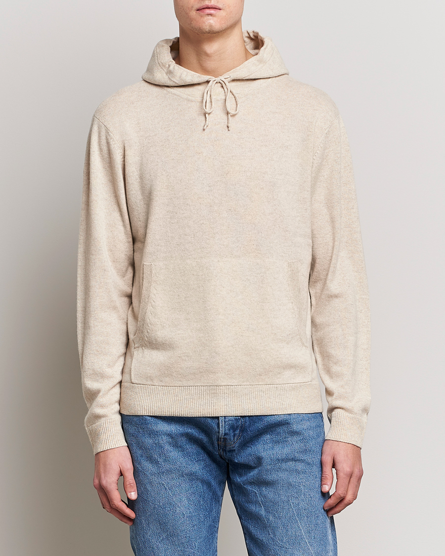 Herre | People's Republic of Cashmere | People's Republic of Cashmere | Cashmere Hoodie Oatmilk
