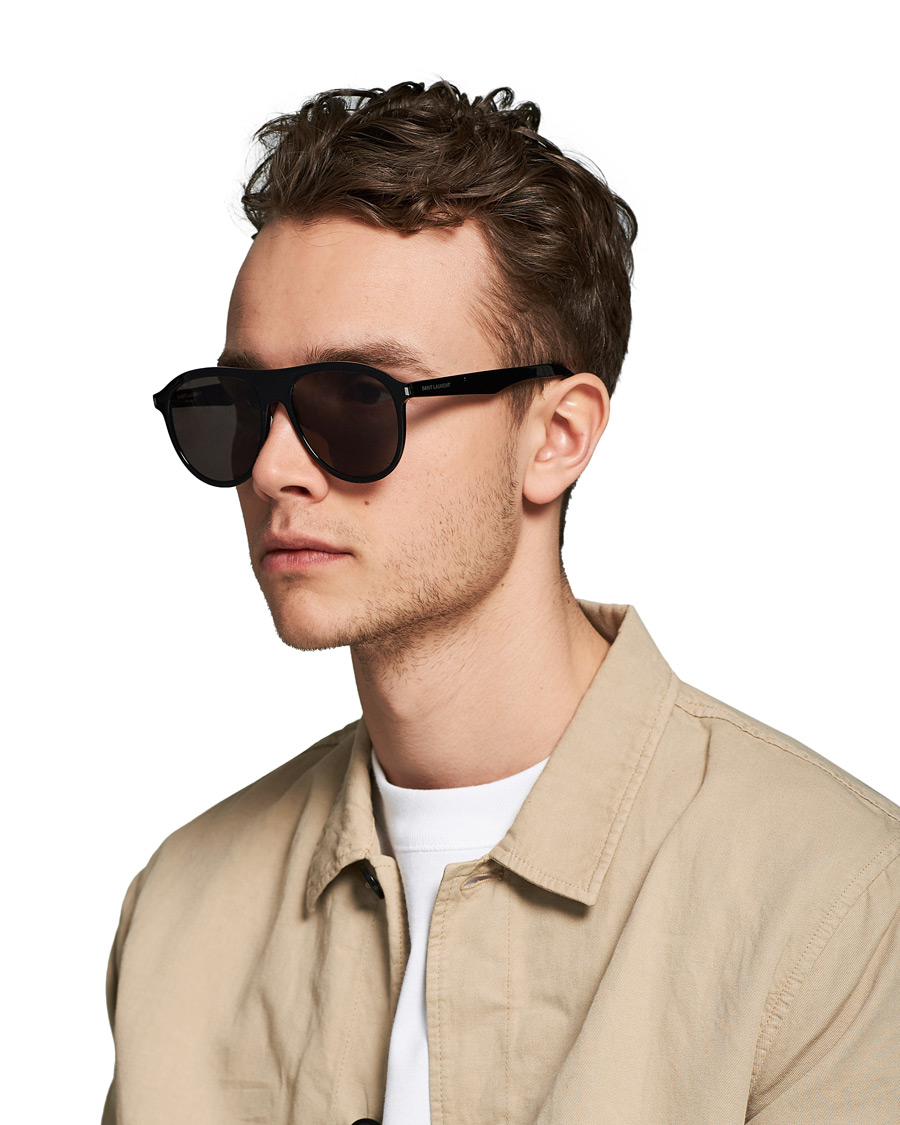 Herre | Saint Laurent SL 432 SLIM Sunglasses Black | Saint Laurent | SL 432 SLIM Sunglasses Black