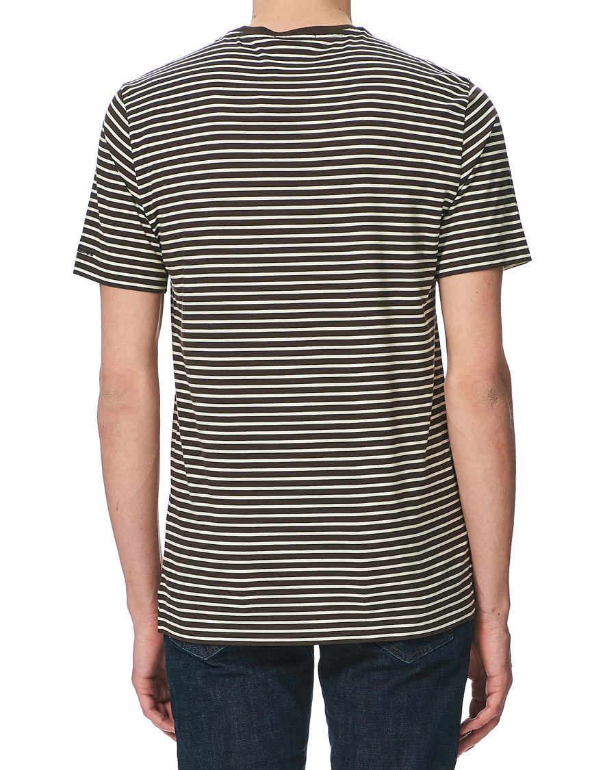 Herre | T-Shirts | Ralph Lauren Purple Label | Striped Silk Blend Tee Brown/Cream