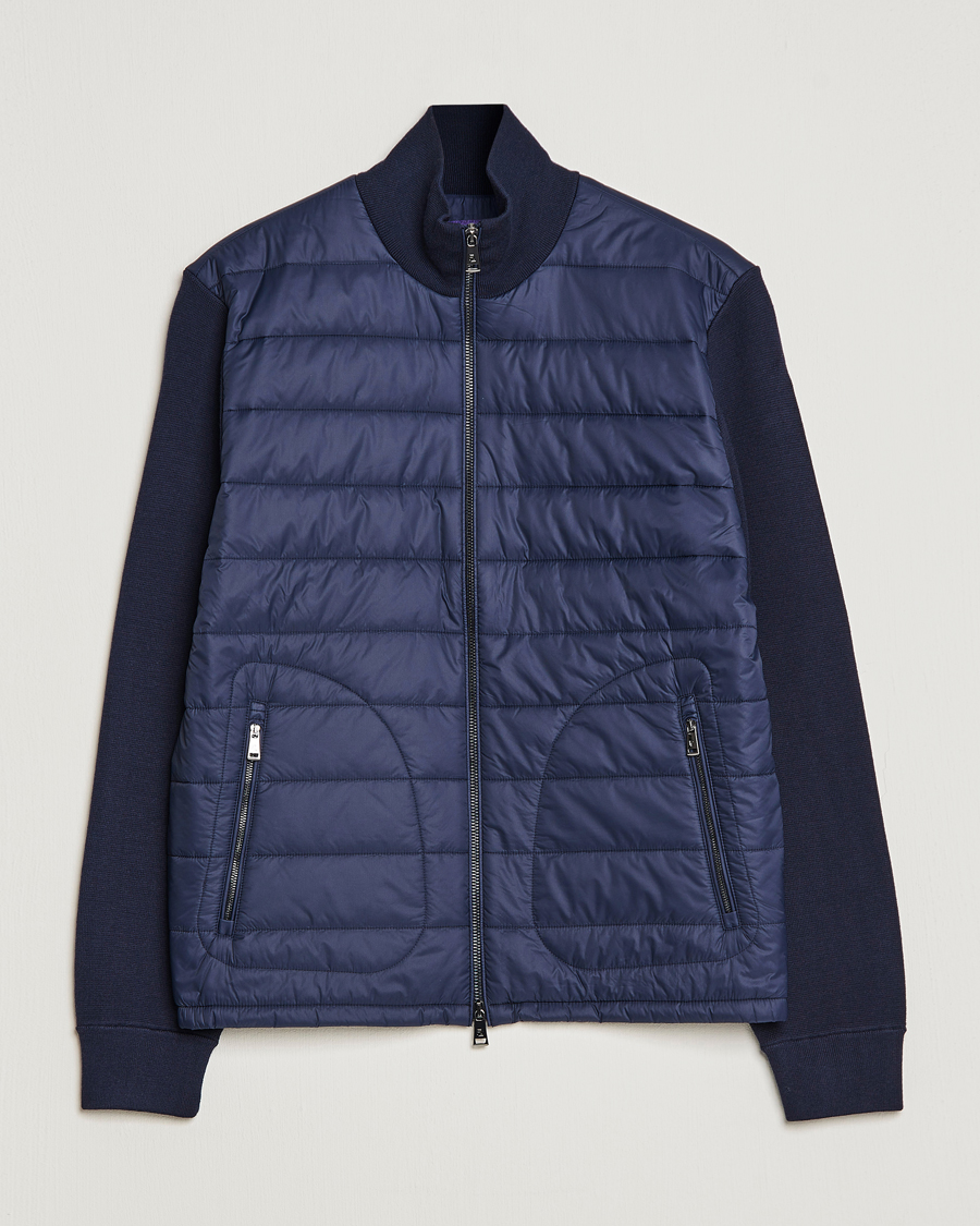 Herre | Jakker | Ralph Lauren Purple Label | Hybrid Zip Jacket Navy