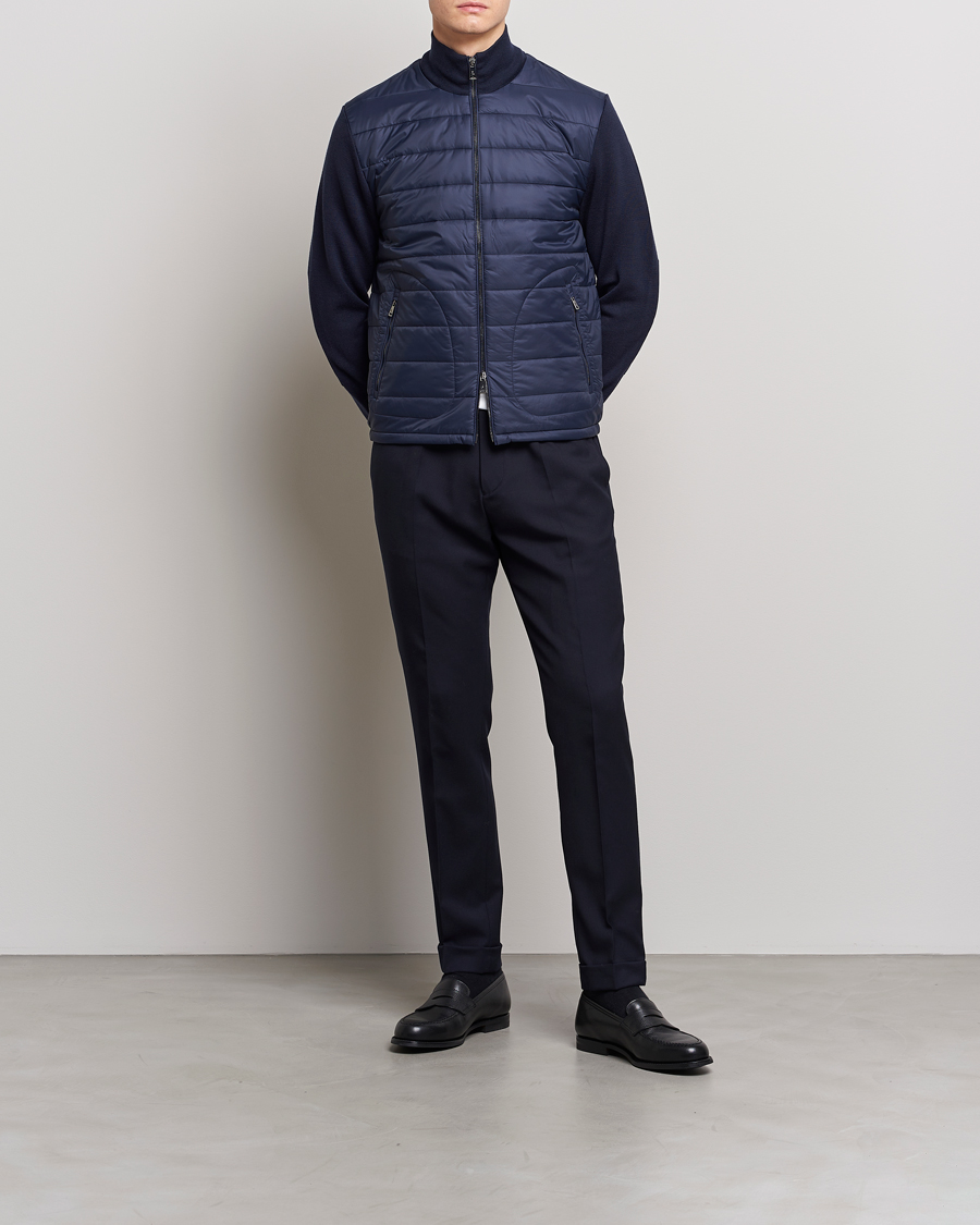 Herre | Jakker | Ralph Lauren Purple Label | Hybrid Zip Jacket Navy