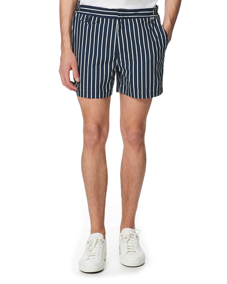 Herre | Badeshorts | Ralph Lauren Purple Label | Riviera Swim Trunks Navy/White