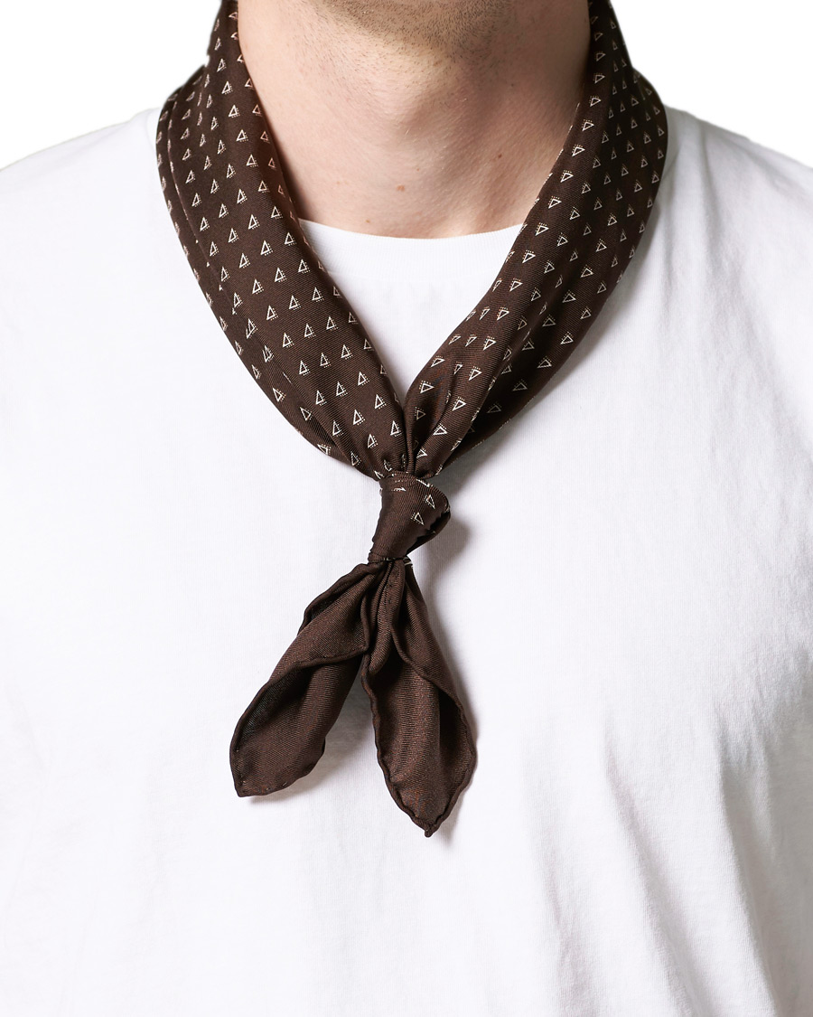 Herre | Ralph Lauren Purple Label Dotted Scarf Brown | Ralph Lauren Purple Label | Dotted Scarf Brown