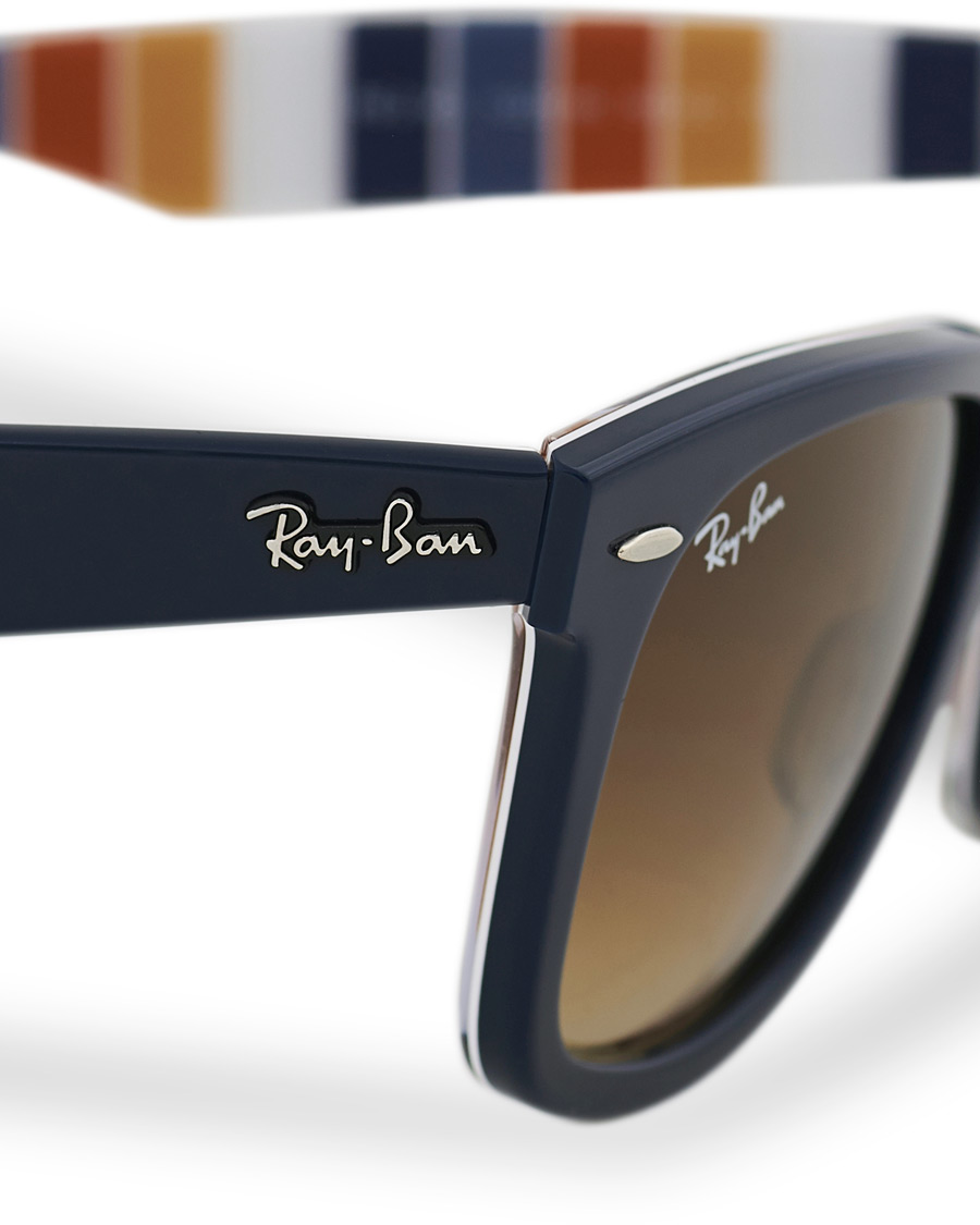 Herre | Ray-Ban RB2140 Wayfarer Sunglasses Dark Blue/Brown | Ray-Ban | RB2140 Wayfarer Sunglasses Dark Blue/Brown